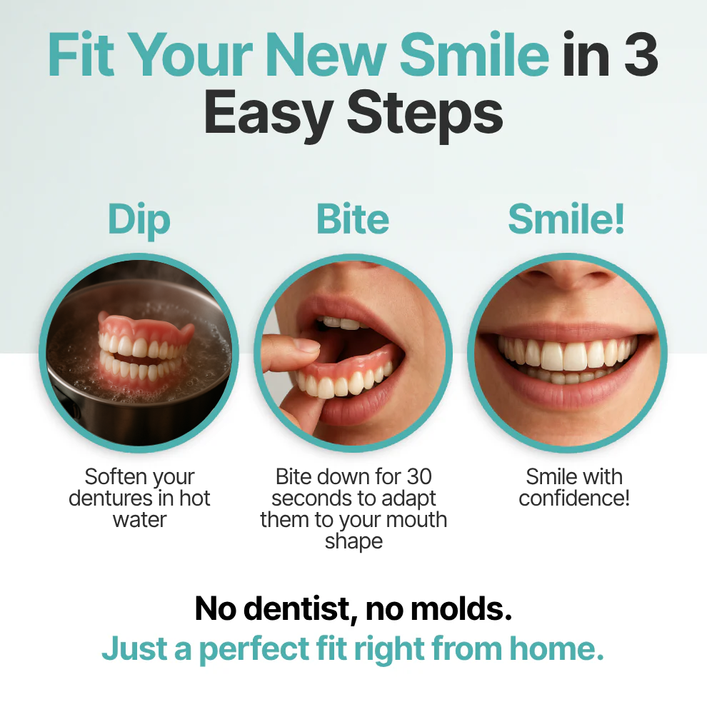 Ends Today: 70% OFF! SEAGRIL™? Custom-Fit Full Functional DenturesMake you more confident