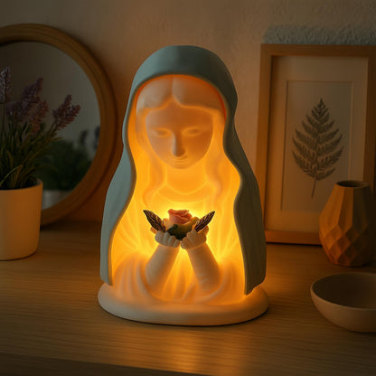Handmade Resin Virgin Mary Prayer Night Light